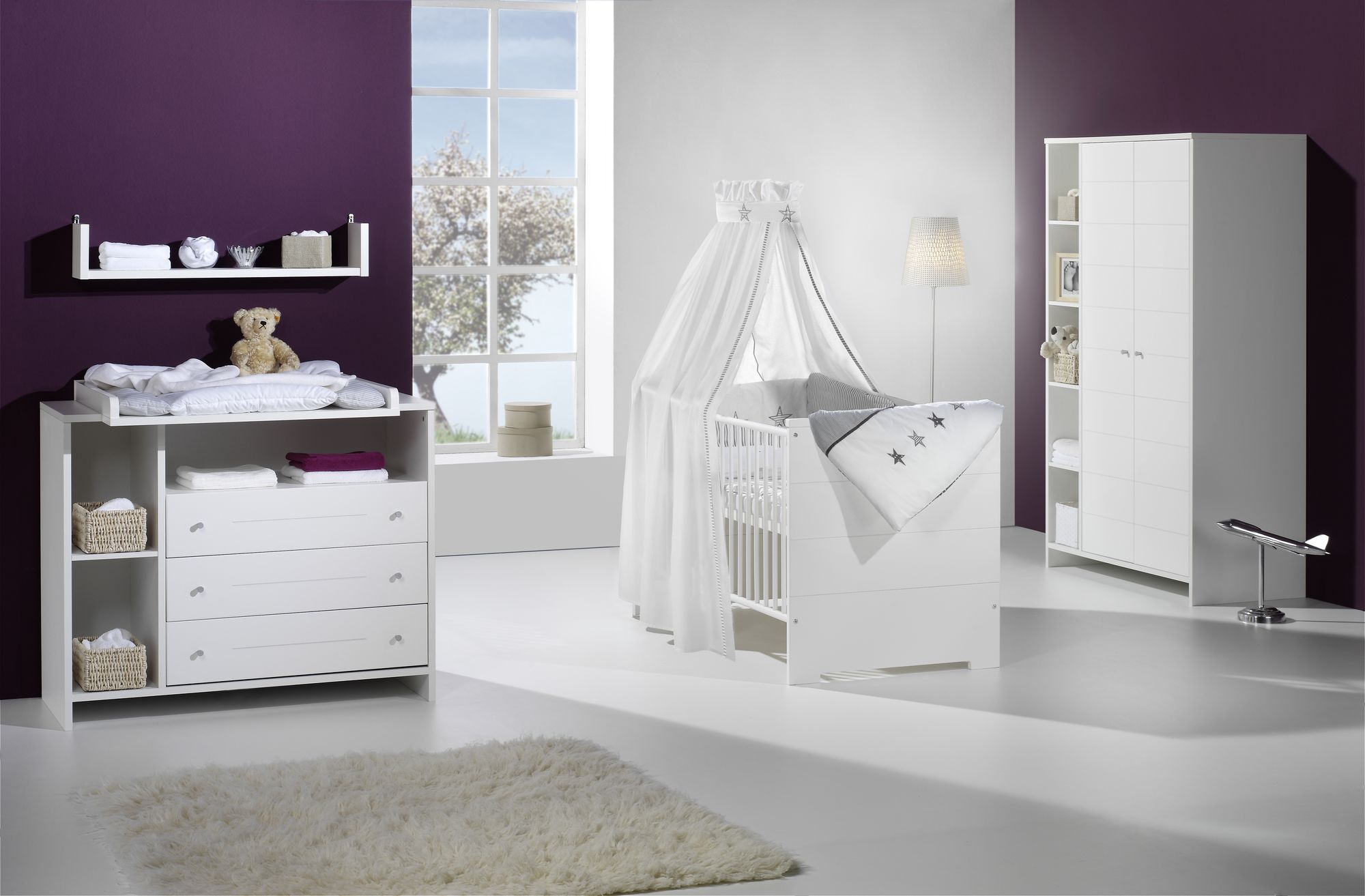 Armoire Chambre Bébé Et Enfant Luna - Eco Stripe Schardt